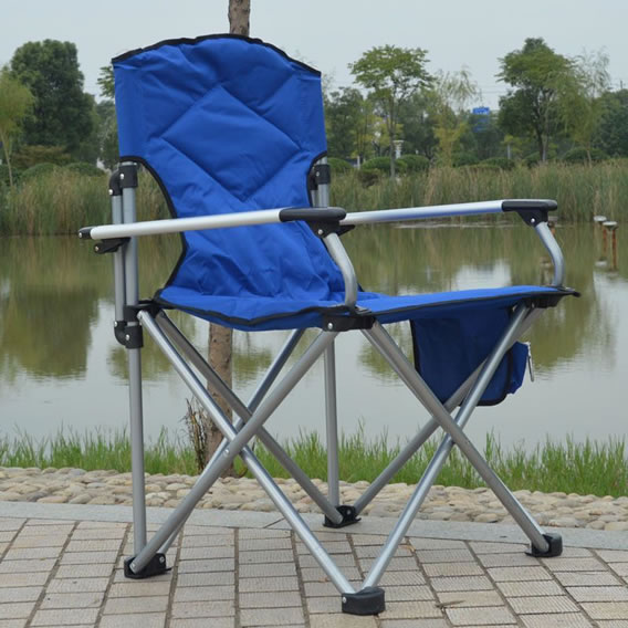 Folding Outdoor Indoor Camping Beach Chair With Hard Arms