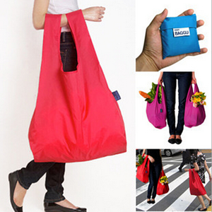 Foldable Polyester Shopping Bag with Pouch Design