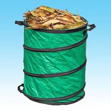 Foldable Pop Up Green PE Garbage Bag/Bin/Bucket/Hamper
