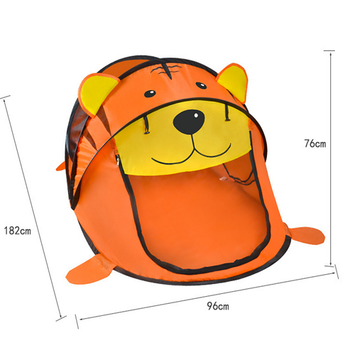 Large Folding Pop Up Cartoon Tiger Designed Kids Baby Play Tent