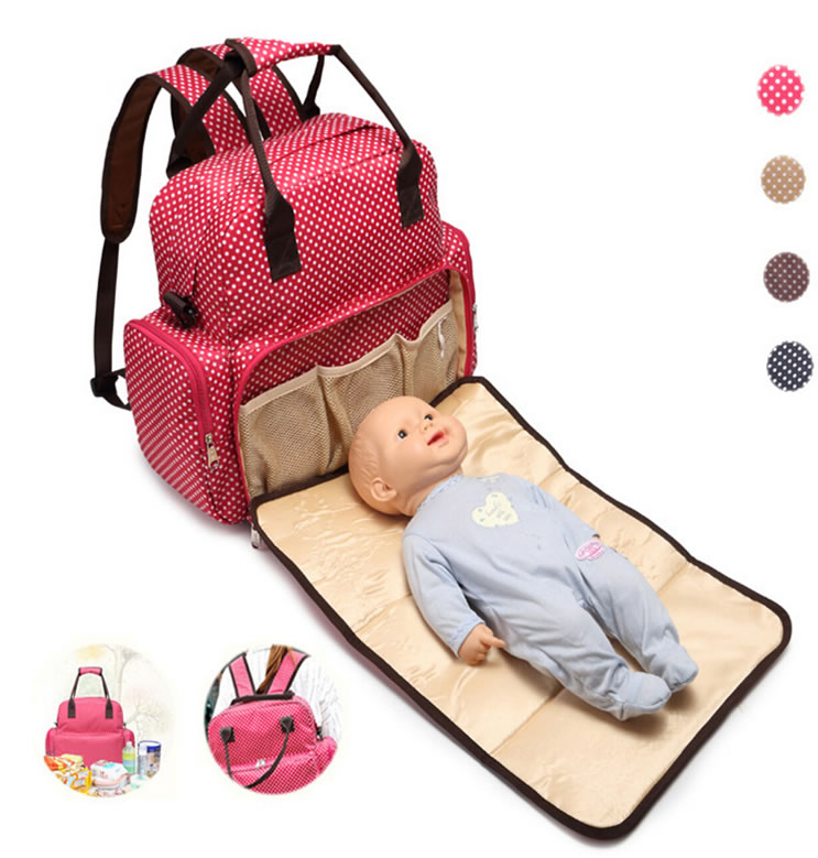 2 in 1 Baby Tote Diaper Backpack with One Changing Pad