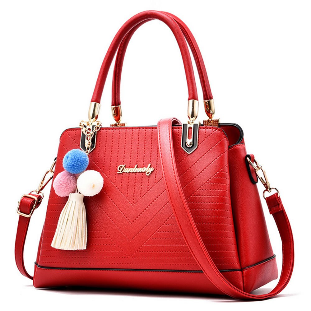 Fashion Custom Popupar PU Leaher Lady Handbag Tote Shoulder Bag 