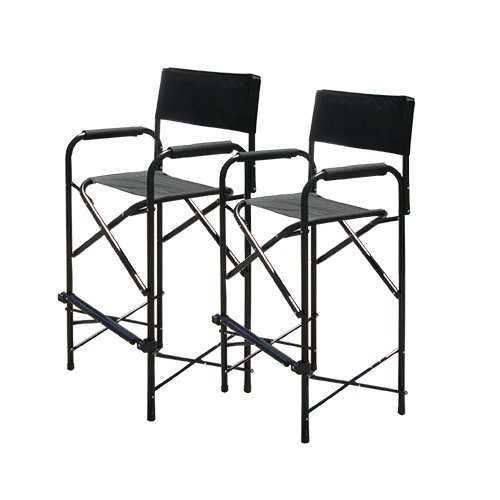 Tall Black Director's Chair, Director Chair, Made of Aluminium Tube and 600D Polyester